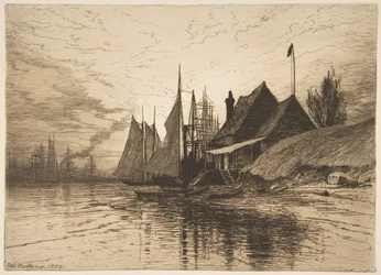 Abend, New Yorker Hafen, 1884