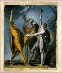 Skizze für den Rütlischwur, weibliche Figur