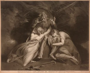 Der Tod des Ödipus, graviert von William Ward