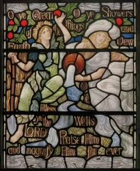 O ihr grünen Gewächse, preiset den Herrn, Detail des Benedicite-Fensters, um 1895