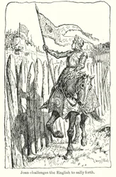 Joan fordert die Engländer heraus, hervorzutreten