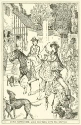 Marie Antoinette geht mit dem Dauphin auf die Jagd