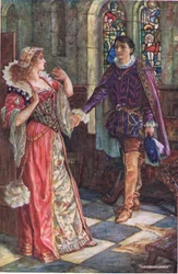 Das Treffen von Amy und Tresilian in Cumnor Place, Illustration aus 