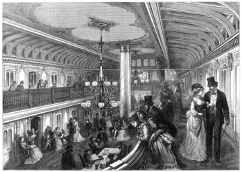 Salon eines Dampfschiffs, 1875