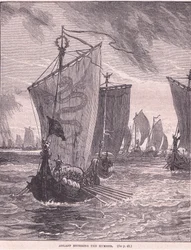 Anlaf betritt den Humber, 937 n. Chr.