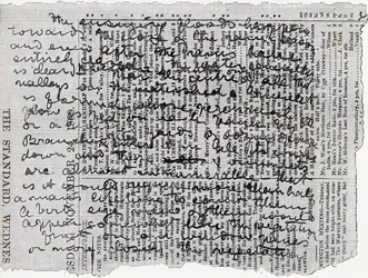 Fragment von Stanleys Tagebuch, Illustration aus 