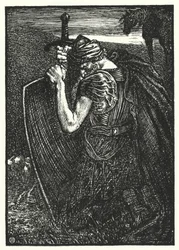 Matthew Arnold Gedicht: Sohrab und Rustum (Gravur)