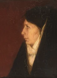 Profil eines Frauenkopfes