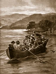Elfwalds Söhne ertrinken im Windermere, Illustration aus 
