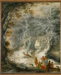 Winterlandschaft mit Zigeunerlager