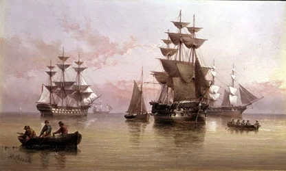 Abendliche Schifffahrtsszene