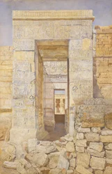 Osteingang, Raum des Tiberius, Tempel der Isis, Philae, 1905