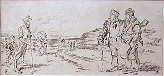 Die Straßenarbeiter von den Golfern gestört, Illustration aus der Zeitschrift 