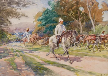 Ein kolonialer Offizier, möglicherweise Haiti, um 1900