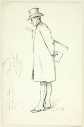 Studie für Figur in Bischofsvisitation