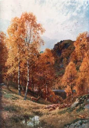 Goldener Herbst, die Trossachs, Perthshire