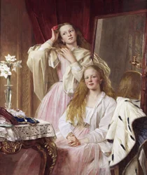Emma und Federica Bankes von Soughton Hall, von Henry Tanworth Wells