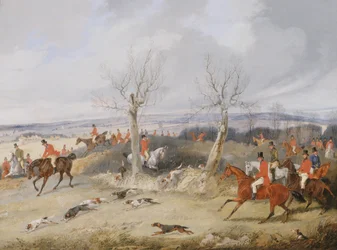 Jagdszene, In voller Jagd