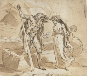 Psyche gibt Charon ihre Münze
