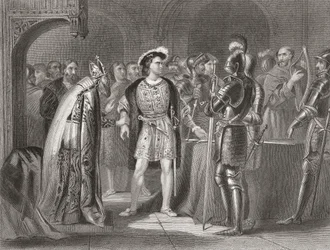 Lord Thomas Fitzgerald schwört Heinrich VIII. 1534 ab, aus 