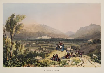 Ebenen und Stadt Vitoria, aus Skizzen der Landschaft in den Baskischen Provinzen Spaniens, mit einer Auswahl nationaler Musik, veröffentlicht 1838