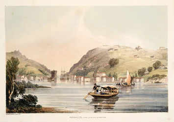 Position von Lord John Hay, bei Passages, aus Skizzen der Landschaft in den Baskischen Provinzen Spaniens, mit einer Auswahl nationaler Musik, veröffentlicht 1838