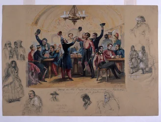 Szene im Café du Commerce Valetta, 