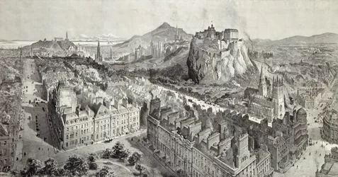 Edinburgh, graviert von H.W. Brewer und T. Griffiths