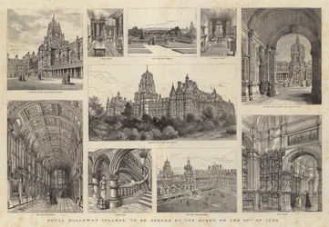 Royal Holloway College, zu eröffnen von der Königin am 30. Juni