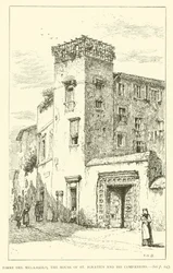 Torre del Melangolo, das Haus von St. Ignatius und seinen Gefährten (Gravur)