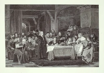 Kolumbus am Hof von Isabella