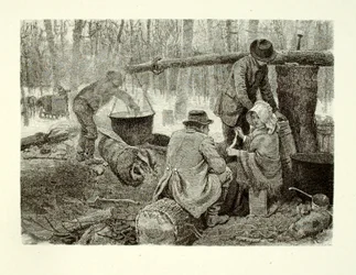 Ein Lageressen kochen