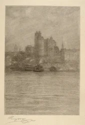 Unteres New York im Nebel