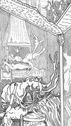 Inkubusse (durch Wollust gefallene Engel, die zu Dämonen werden und versuchen, sich an Frauen zu erfreuen, wenn diese träumen oder schläfrig sind) und Sukkubusse (weibliche Dämonen, die sich während des Schlafs an Männern erfreuen) (Inkubus und Sukkubus)