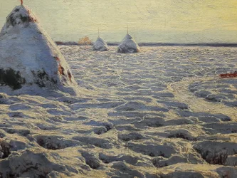 Litauische Sümpfe unter Schnee