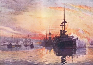 Königin Victorias letzte Reise am 1. Februar 1901, Illustration aus Cassells Geschichte Englands, 1900er Jahre