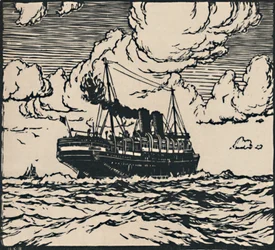 Dampfer auf See, 1919