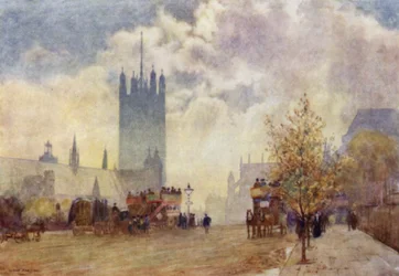 Victoria Tower und Ostende der Westminster Abbey