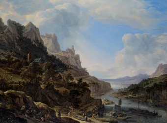 Landschaft mit dem Rhein