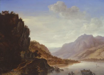 Gebirgige Flusslandschaft