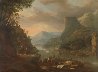 Flussansicht in einer bergigen Region