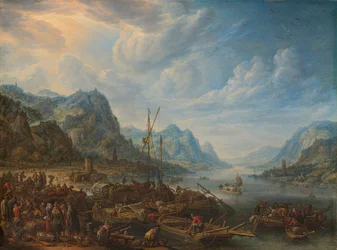 Flussansicht mit Anlegestelle