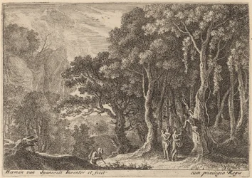 Ein Satyr sammelt Früchte