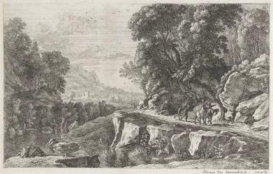 Landschaft mit zwei Reitern