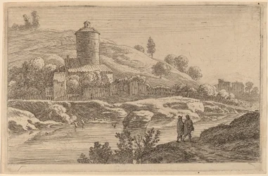 Runder Turm in der Nähe des Tiber