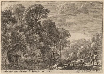 Zwei Satyrn, die eine Ziegenherde hüten