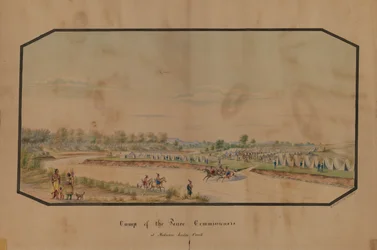 Lager der Friedenskommissare am Medicine Lodge Creek