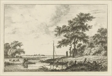 Landschaft mit Boot