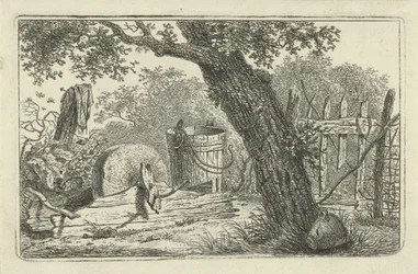 Landschaft mit Schleifstein
