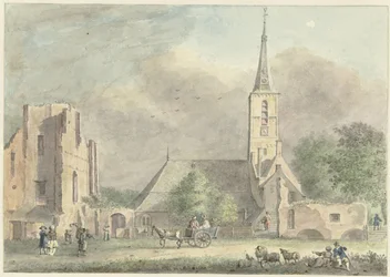 Kirche und Ruine der Abtei in Rijnsburg